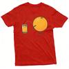 Funny Orange Fruit Peeing Into Orange Juice Glass Cartoon Art T Shirt Unisex Novelty Humor Summer Casual Tops