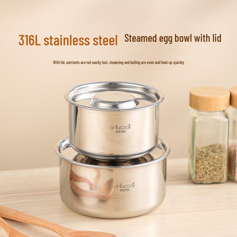 Onlycook 316L Stainless Steel Steaming Bowl Set