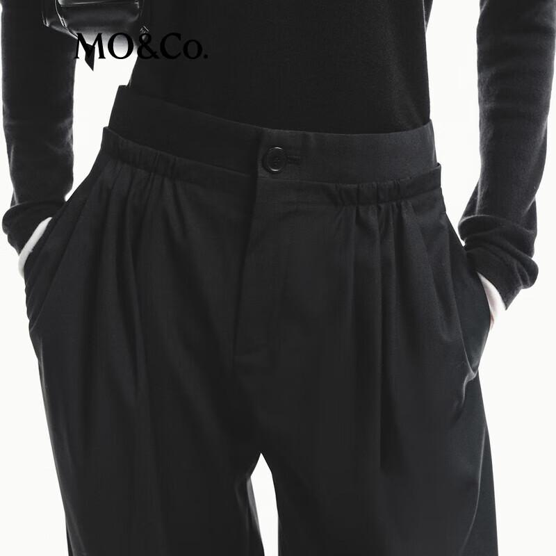 MO&Co. Autumn Loose Wide-Leg Straight Suit Trousers