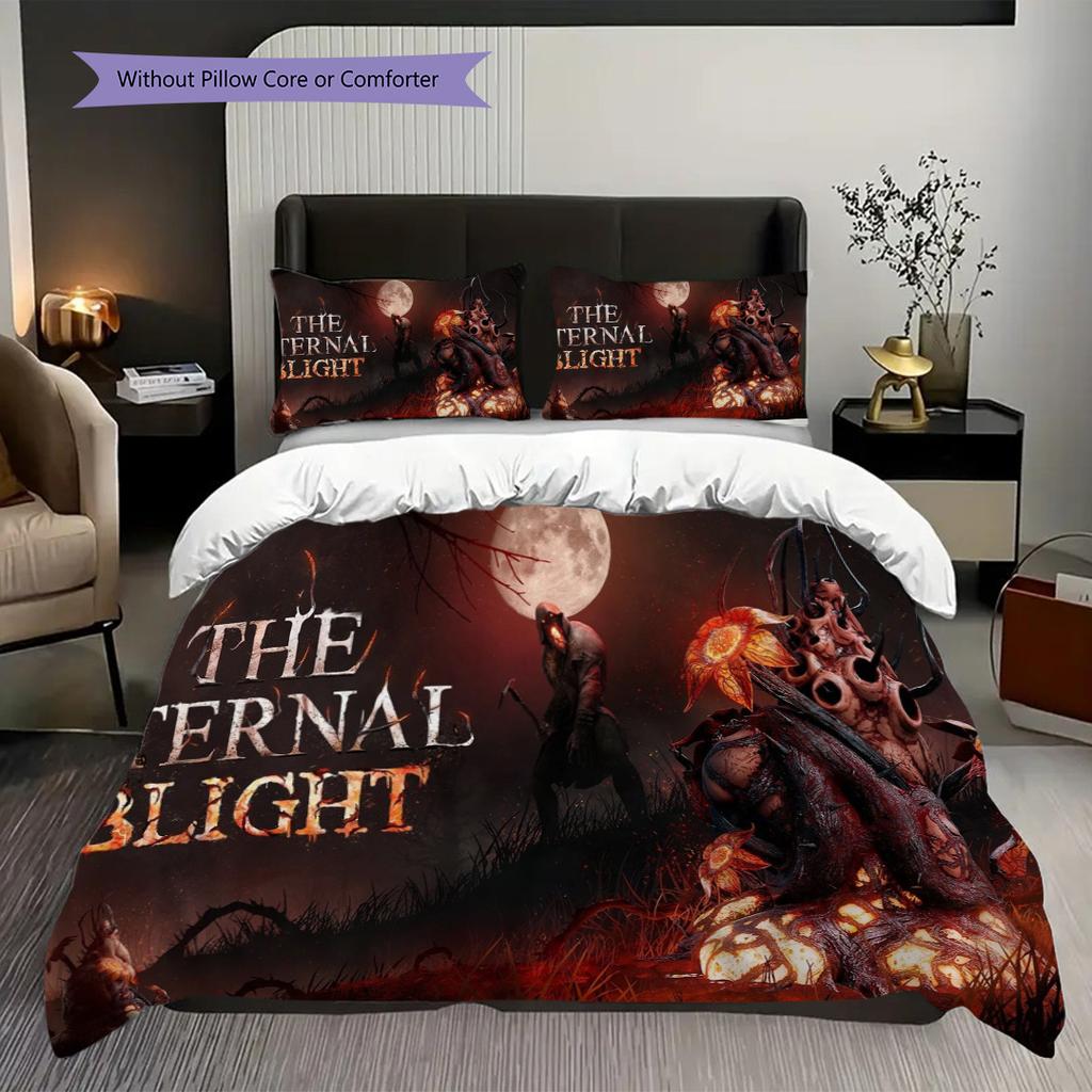 Dead Daylight Escape Nicht Tod Bettwäsche 1 Bettbezug 2 Kissenbezüge Ohne Füllung Weihnachtsgeburtstagsgeschenk Weiches Und Bequemes Bettwäsche-Set