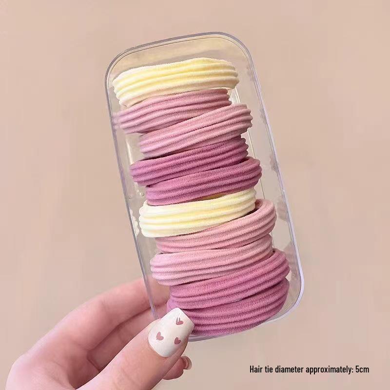 High Elasticity Durable Hair Tie - 2025 New Style Rubber Band with Leather Cover for High Ponytails