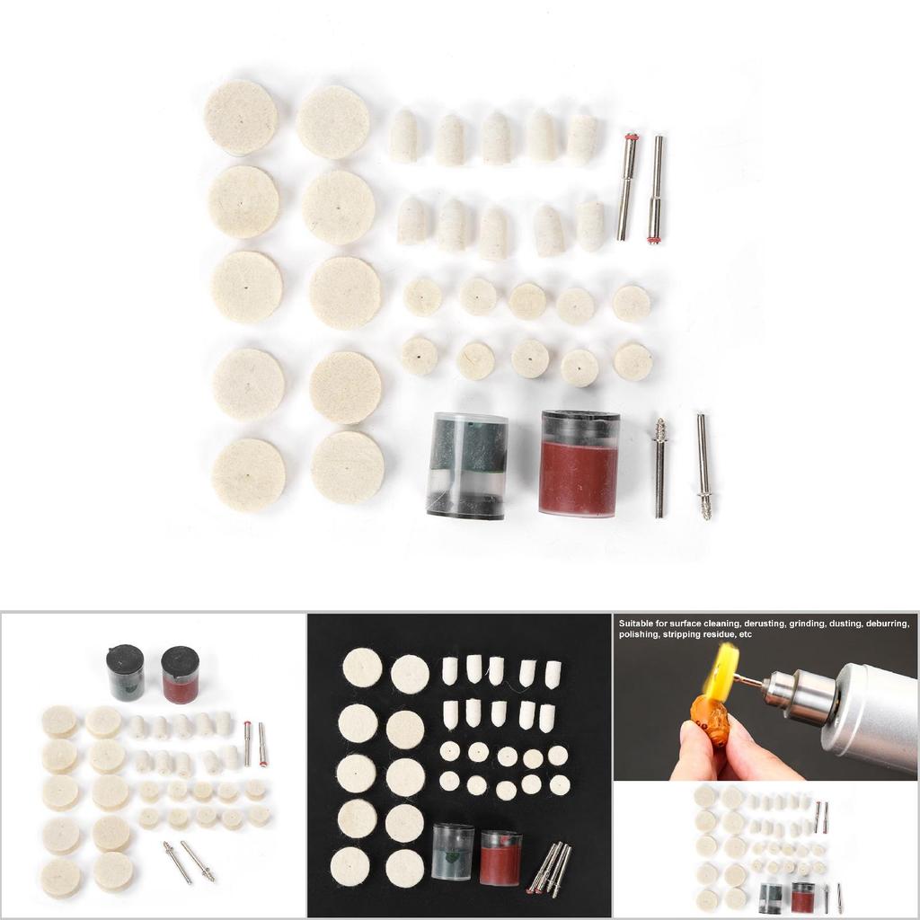 36PCS Wool Felt Grinding Buffing Wheels Pads Kit Wool Polishing Accessories