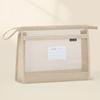 Transparent Mesh Subject Classification Bag Double-layer Mesh Zipper Bag  School Exams