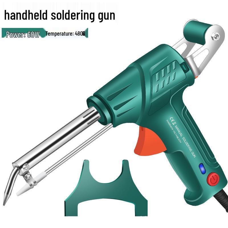 Handheld Portable 60W Electric Soldering Iron with Auto Solder Feed, US/EU Standard