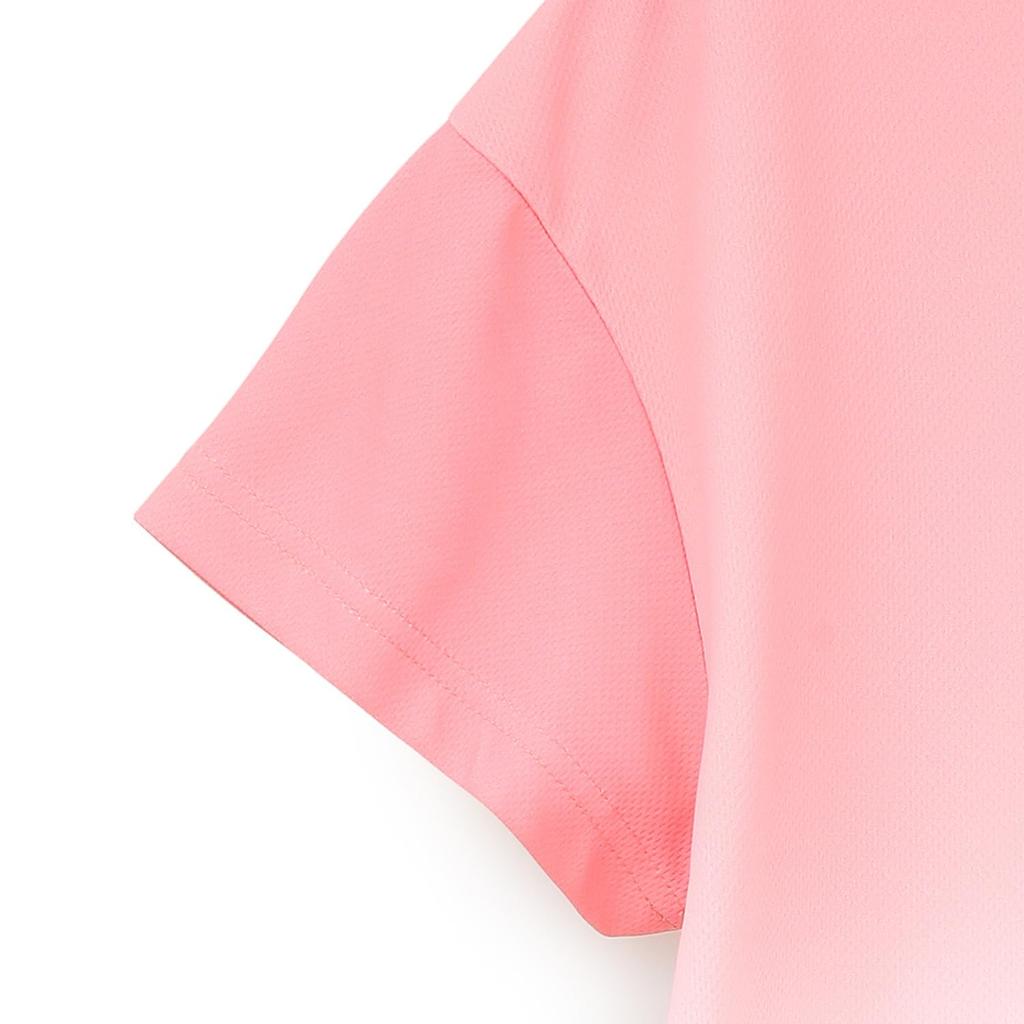 Callaway Short Sleeve Mock Neck Shirt Moisture Quick UV Golf Underwear C24134215 Women's (Gradient Pattern, Wicking, Drying, Protection) / / 1092_Pink