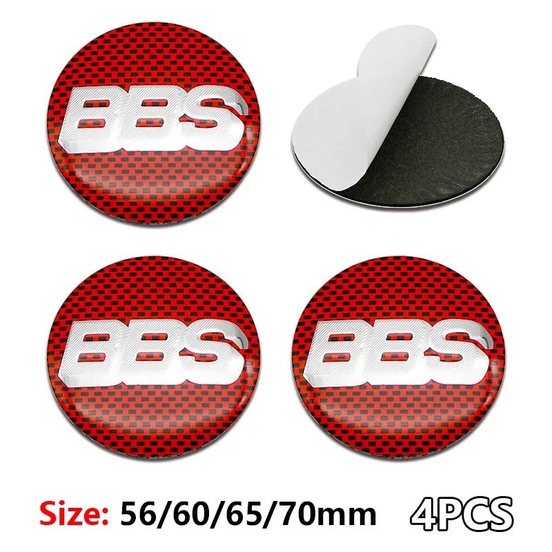 4Pcs Set Car Wheel Center Hub Caps Stickers 45-80mm Auto Replacement Accessories BBS Badge Emblem Decal for Vehicle Styling
