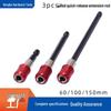3-Piece Red Quick-Release Self-Locking Hex Shank Magnetic Screwdriver Extension Adapter Set