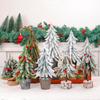Mini Table Christmas Trees, Small Size Christmas Trees Gift for Kids and Friends, Desktop Christmas Tree, New Year's Tree Decoration with Snow