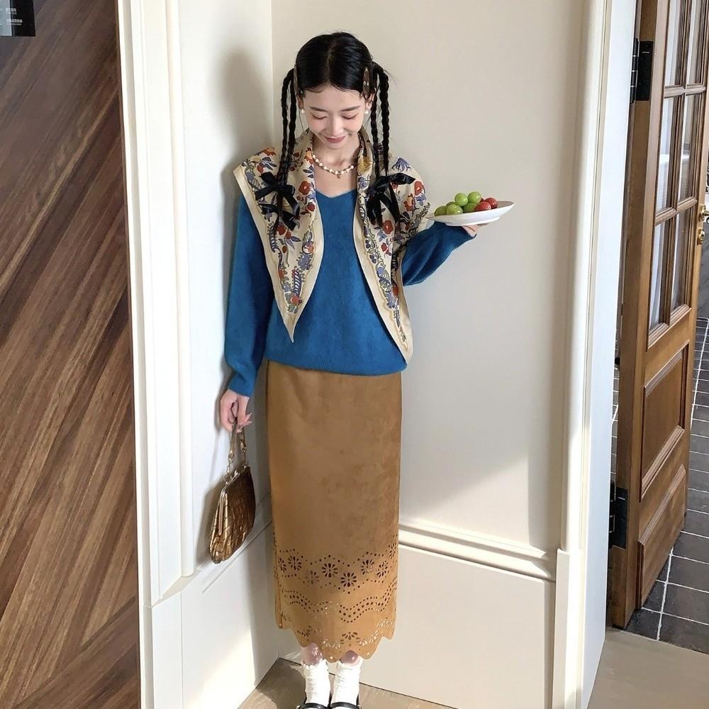 Multi-functional Floral Triangle Scarf Matching Pants Decorative Headscarf New Waist Belt  Summer