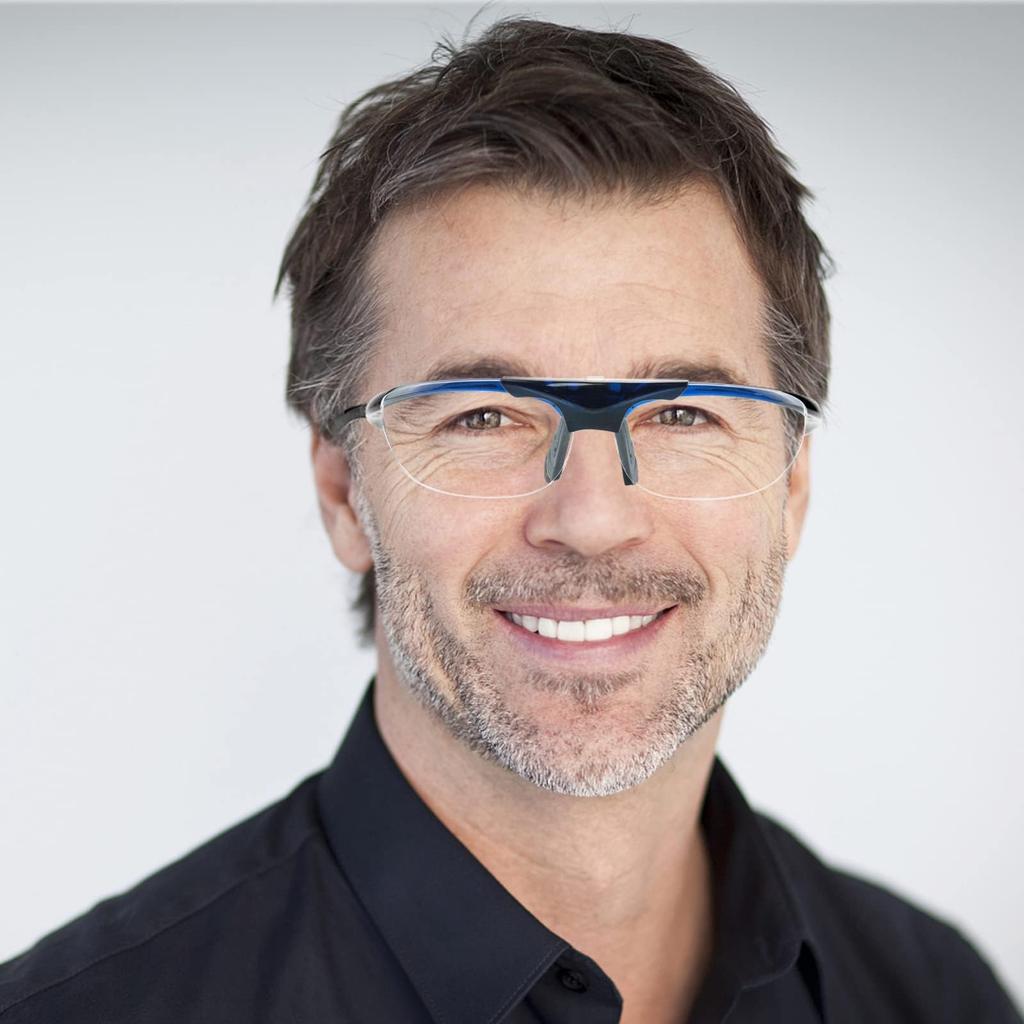 Magnifying Permeable Magnifying Blue Light Sports Glasses Magnifying for Fine Work Flip-up Glasses, Glasses, Blocking, Frame, Glasses, Bifocal,