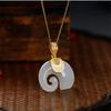 Small Elephant Necklace for Women, Ethnic Style Attracts Wealth and Auspicious Elephant Pendant, Temperament Clavicle Chain.