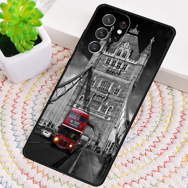 Famous London Landmarks Street Sign Phone Case for Samsung Galaxy note 10 pro S26 Ultra S23 S24 FE S25 S21 S22 PLUS Cover
