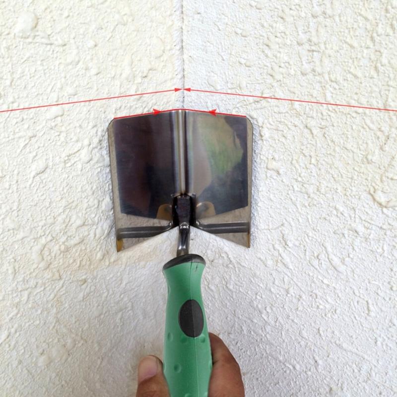 90 Degree Home Renovation Drywall Corner Tool Professional Repairing Corner Mudding Tool Stainless Steel Putty Scraper