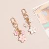 Cherry Blossom Cherry Blossom Keychain Alloy Cute Bag Charm Durable Flower Key Holder  For Women
