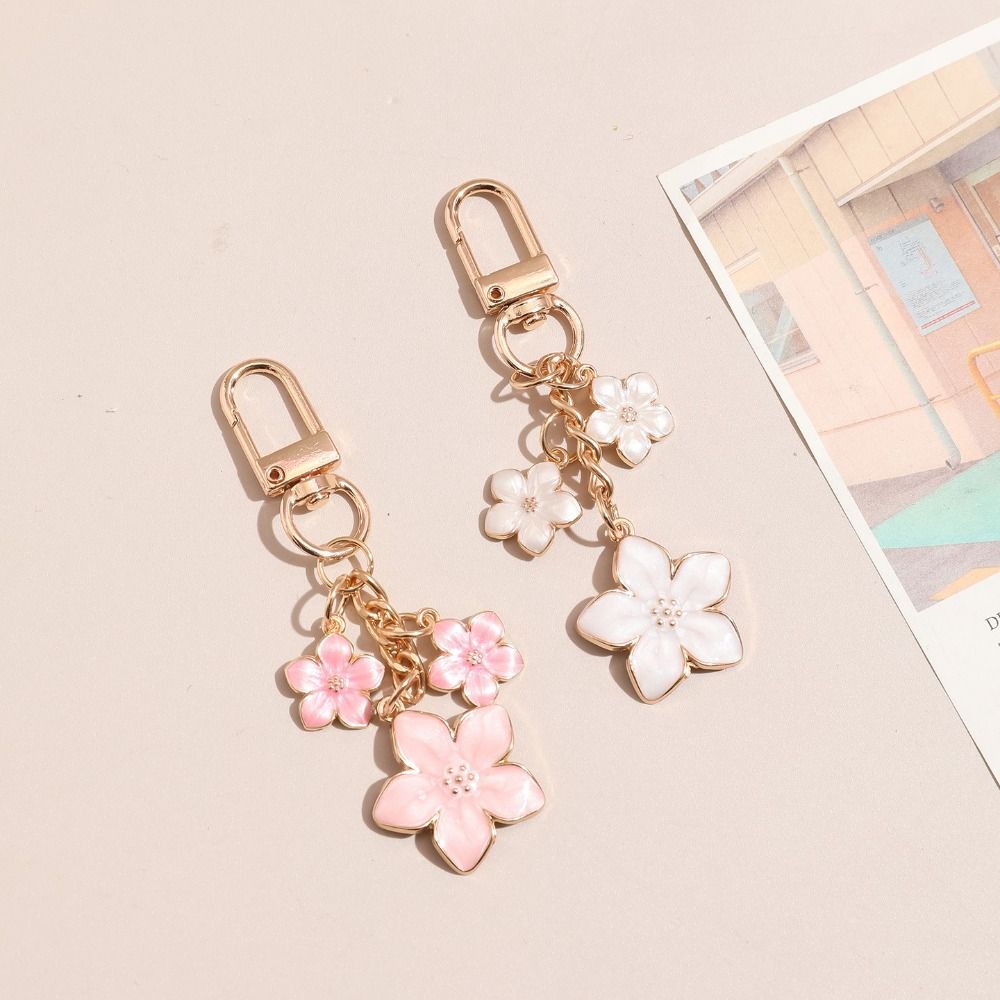 Cherry Blossom Cherry Blossom Keychain Alloy Cute Bag Charm Durable Flower Key Holder For Women