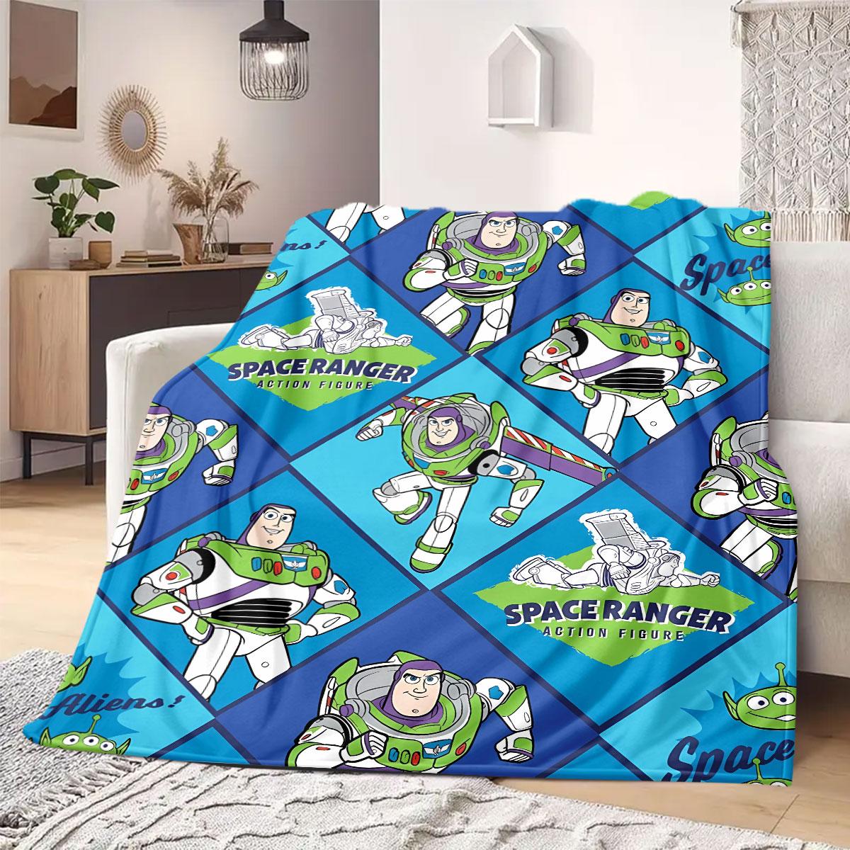 

ToyStory Print Cartoon Flannel Blanket for Bedrooms Sofas Beds Chairs Picnics Travel Home Decor Unique Style All Seasons 75x90cm
