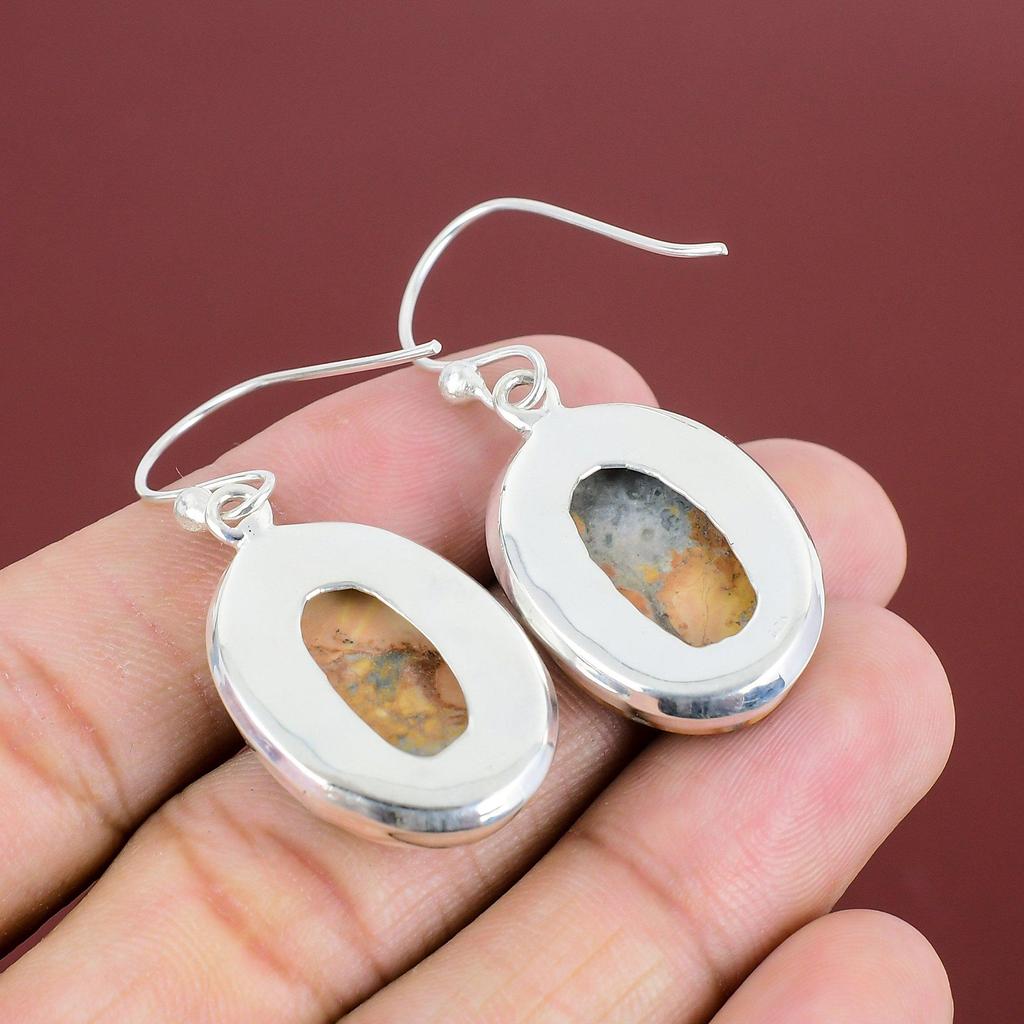 Maligano Jasper Earring Original Gemstone Earrings 925 Sterling Silver Earring Maligano Jasper Jewelry Handmade Drop Earring Gifts For Wife