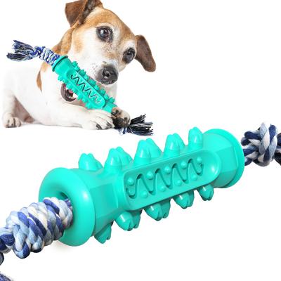 Dog Toy Teething Stick  Bite-resistant Teeth Cleaning Toothbrush  Dog Toy with Rope