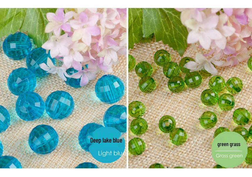 6-30MM Transparent Earth 96-Facet Acrylic Beads for Door Curtains & DIY Bracelets