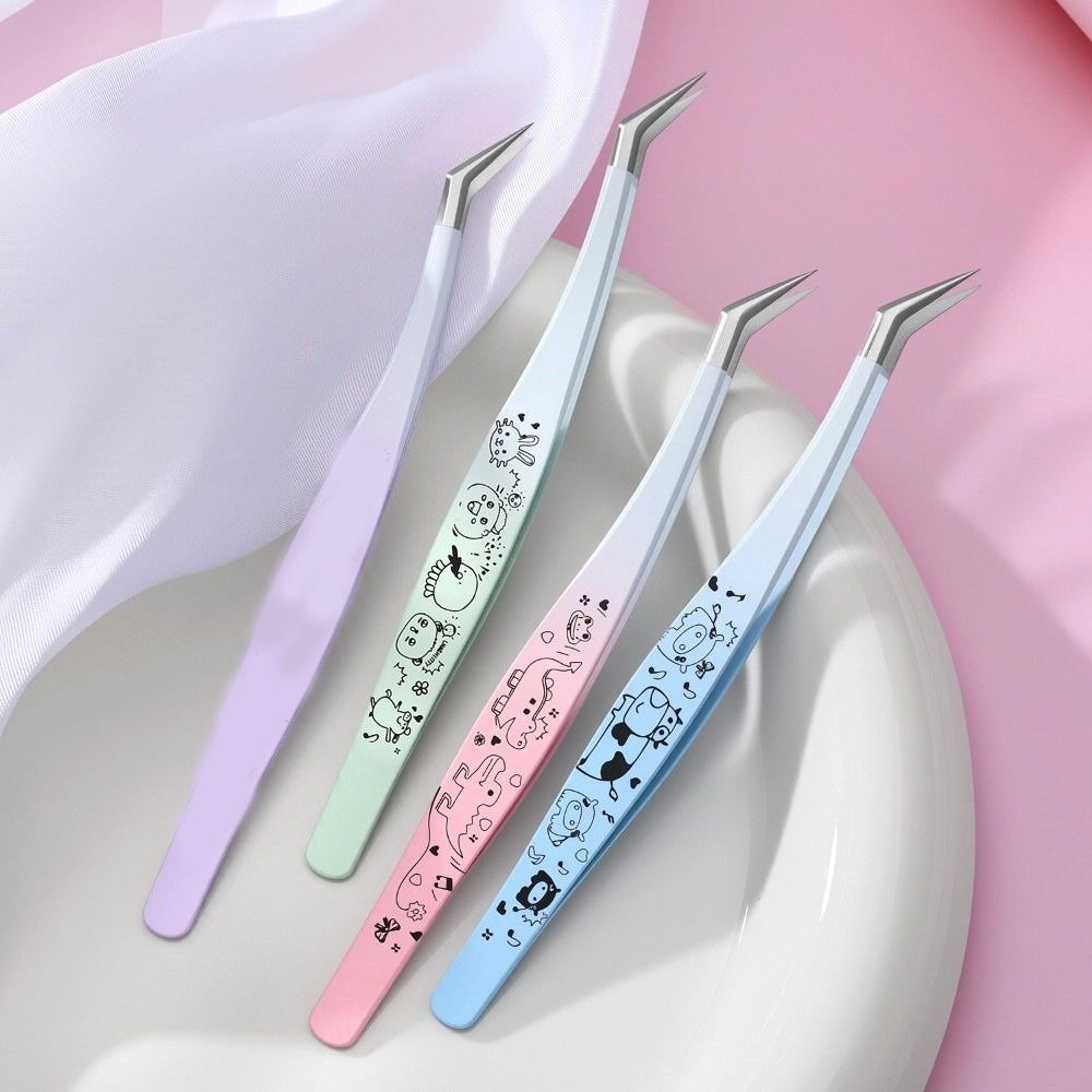 Anti-static False Eyelash Tweezers High Precision Eyelash Curler Extensions Grafting