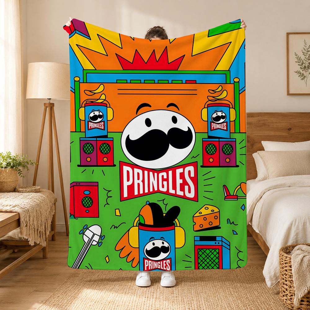 Pringles Fashion Throw 240g flannel blanket, suitable for sofas, beds, offices, exquisite gift blankets