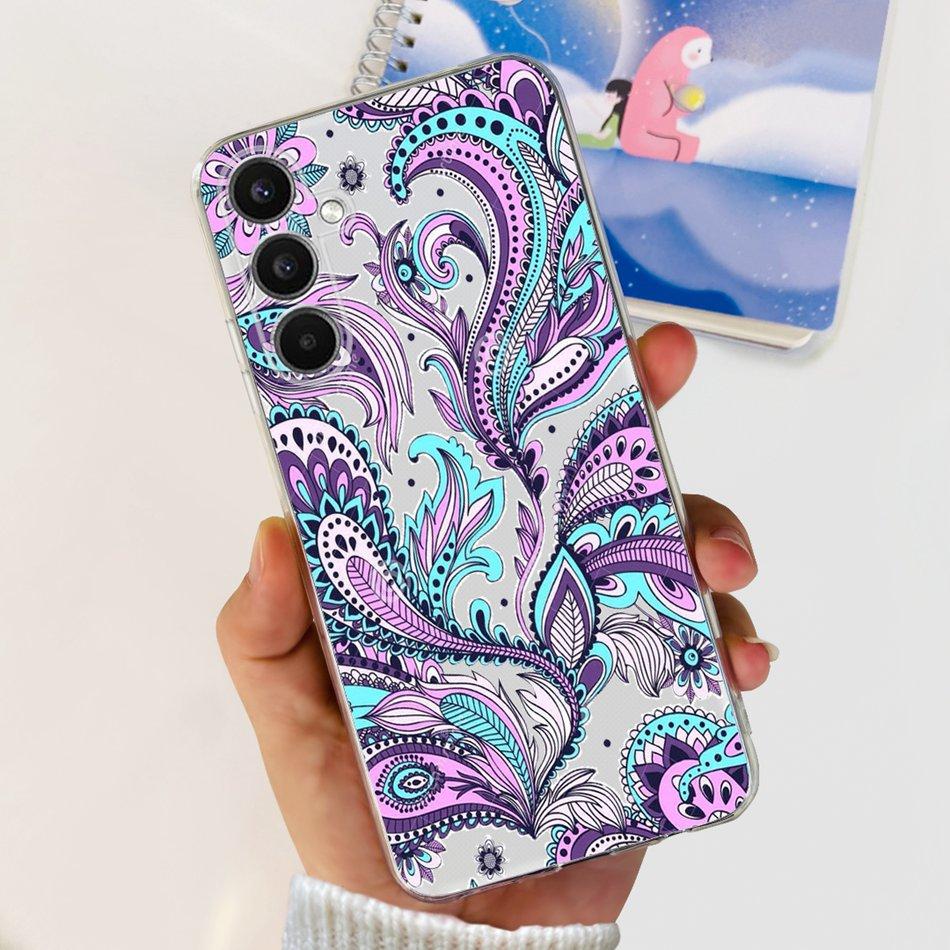 For Samsung Galaxy A24 SM-A245F Phone Case Stylish Cat Painted Soft Silicone TPU Cover For Samsung A24 A34 A54 A346B SM-A546B