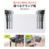 Sanwa Direct Desk Extender, Folding, Clamp Type, 55cm Wide X 25cm Deep, 5kg Weight Capacity, Add-On Desk Extension, White, 100-KB023W