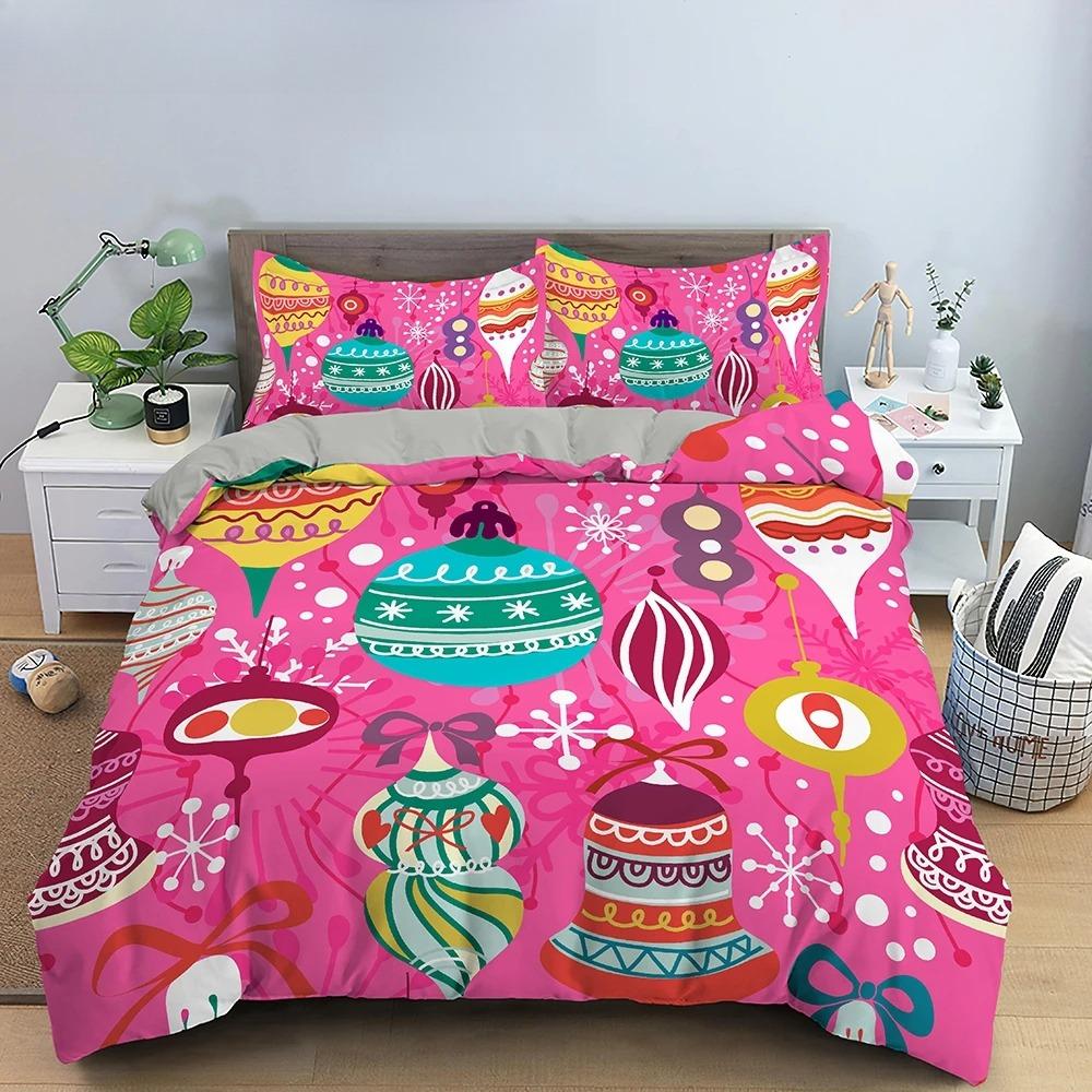 3d feliz natal branco conjuntos de cama natal edredão/colcha conjunto poliéster consolador capa rei rainha gêmeo completo vermelho arco bege