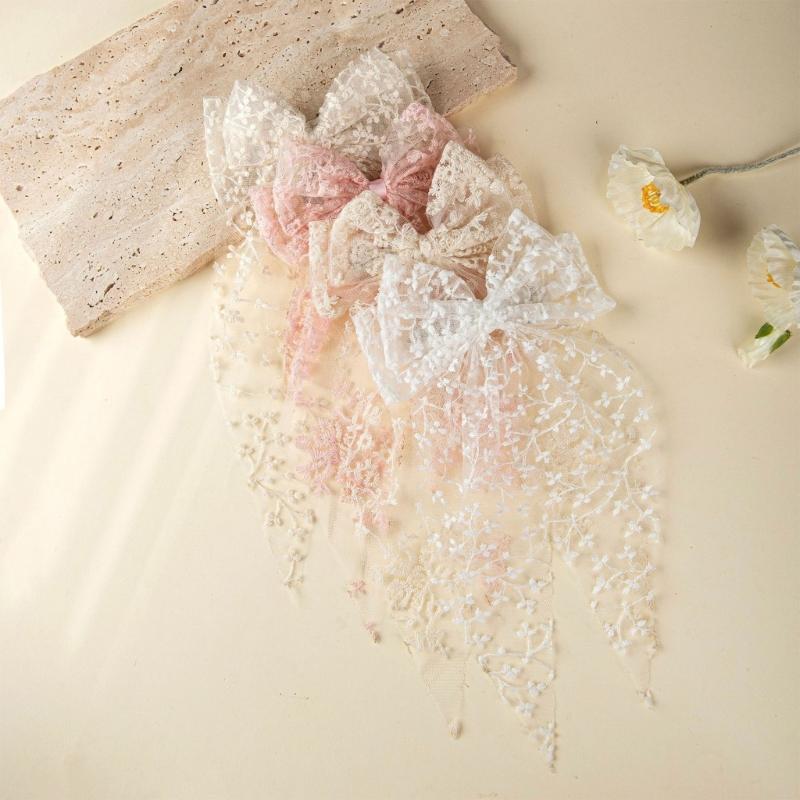 Delicate Tulle Baby Hairpin Adorable Bows Designs Gentle On Hair Decorative Perfect for Birthdays Weddings Daily Use