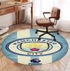 Tappeto Rotondo con Motivo Calcio Manchester FC, Tappetino Interno/Esterno, per Picnic, Sala Giochi, Camera da Letto, Ufficio, Soggiorno, Tappeto Decorazione Casa, Regalo di Compleanno