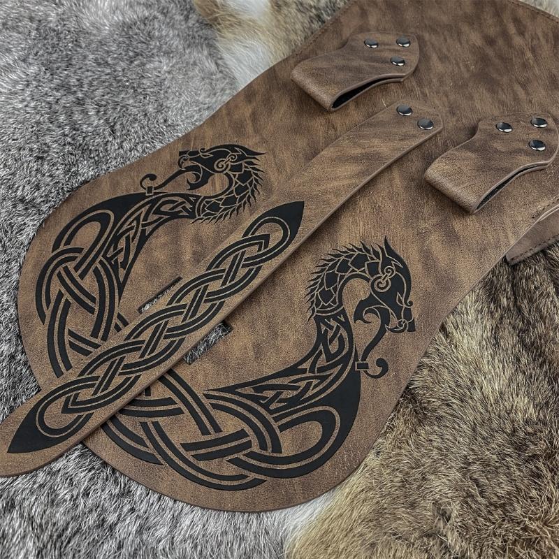 Medieval Leather Belt Bag Waist Pouches Medieval Vintage Waist Bag Medieval Costume Accessories for Halloween Dress Up