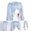 Lange Snow Miku Cosplay-Perücke aus hitzebeständiger Kunstfaser für Damen, perfekt für jeden Hautton