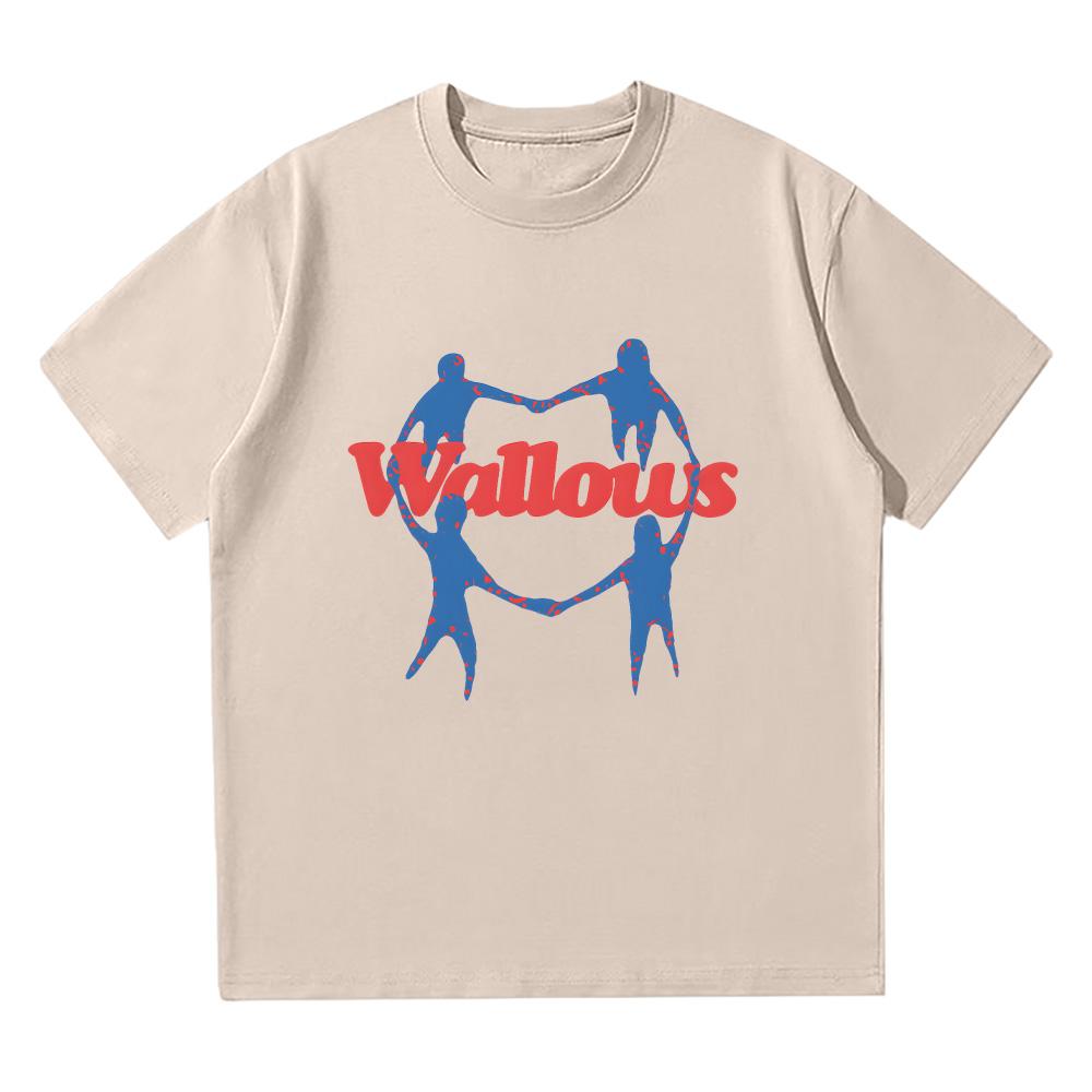 Wallows Heart Chain Tee Alternative Rock Band O-Neck Short Sleeve Graphic Print Unisex Cotton High Quality Comfortable T Shirt