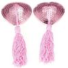 Heart-Shaped Sequin Tassel Nipple Pasties - Seamless Lingerie Accessories