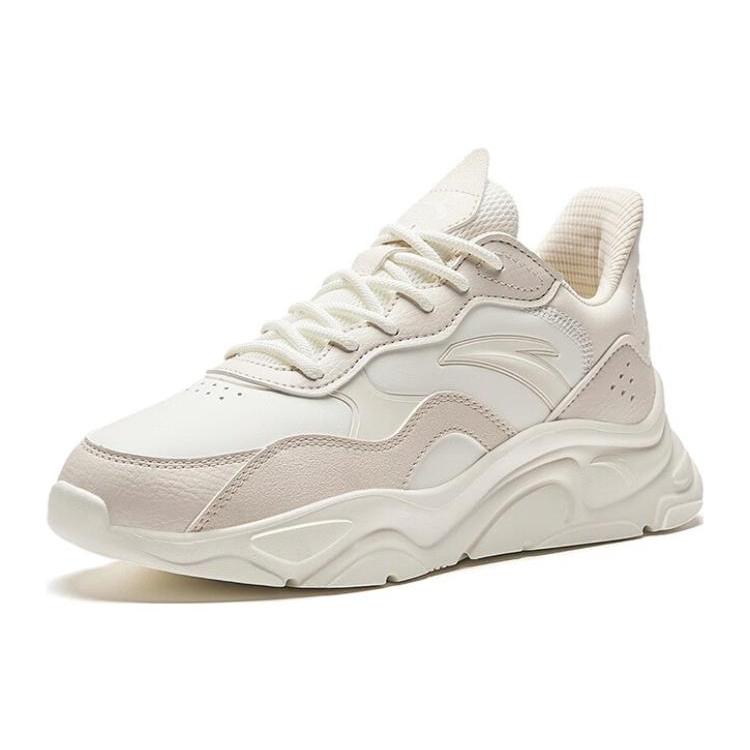 New Anta Little Millennium Anti Slip Wear Resistant Low Top Casual Shoes Women's Ecru 922348826-6