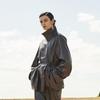 LESS 2024 Winter Loose Faux Leather Lapel Jacket