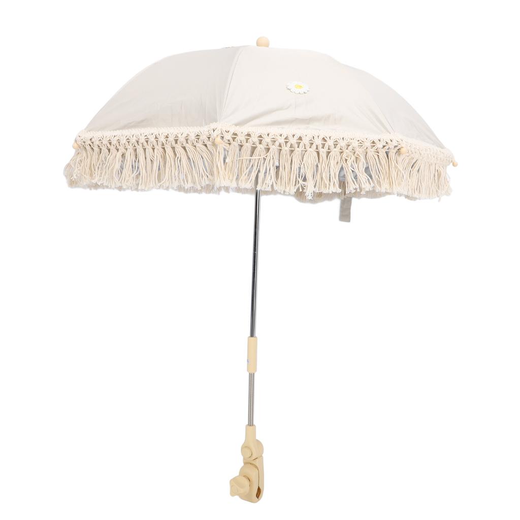 Kinderwagen Schirm Sonnenschutz UV-Schutz Winkelklemme Zum Aufklemmen Baby Sonnenschirm für Strandkorb Kinderwagen