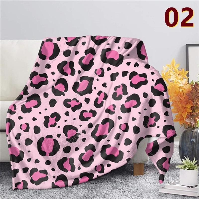 5 Styles Vintage Leopard Blanket Soft Flannel Throw Blanket For Bed Couch Travel Nap Blanket For Adult Kid Home Decorations