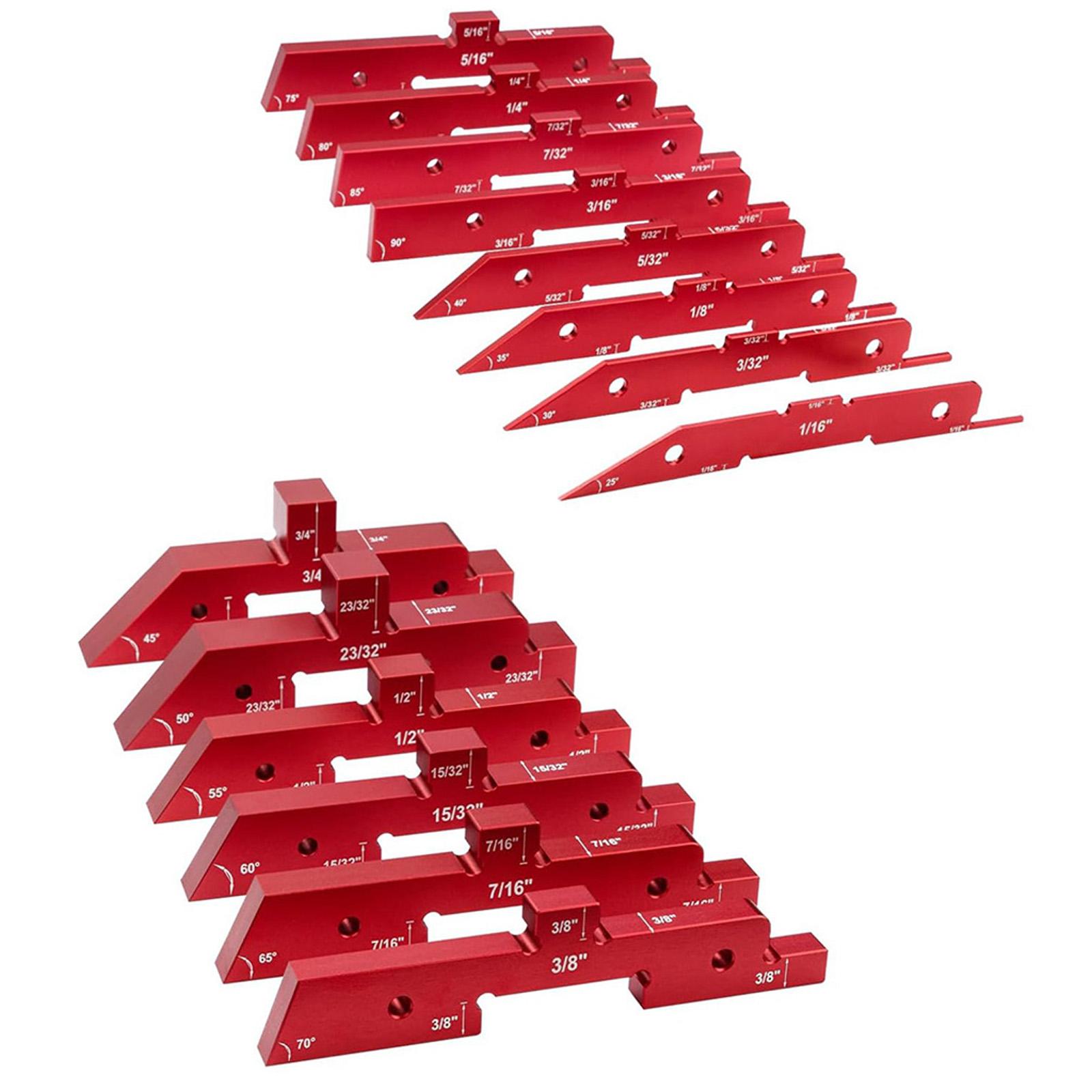 

High Precisions Setup Blocks Height Gauge Set Router Accessories Aluminum Alloy Construction Woodworking Tool 1
