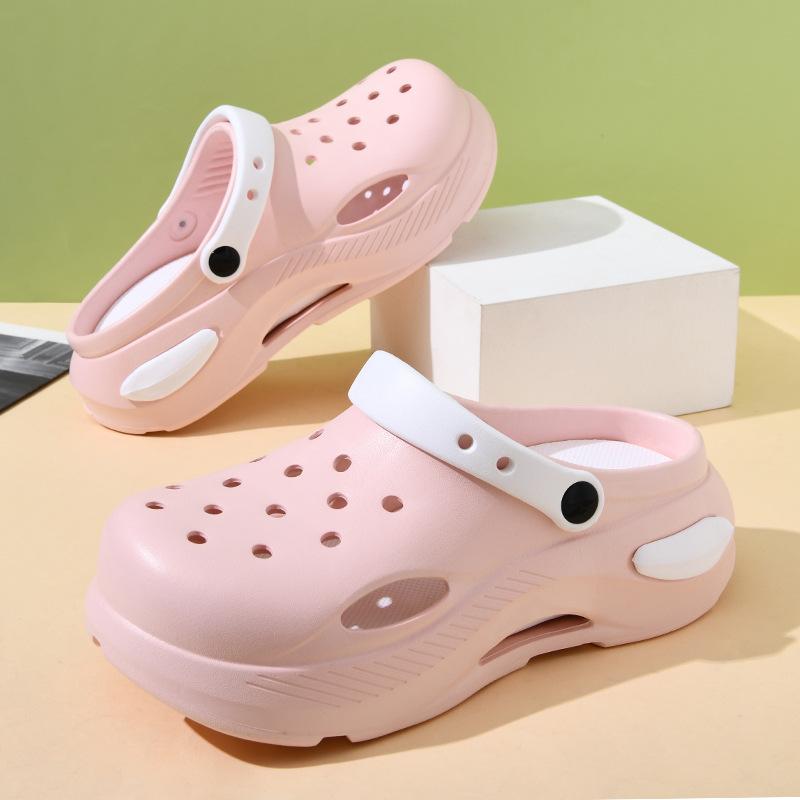 Summer new women's hole shoes non-slip round head wear-resistant fashion solid color leisure outdoor beach