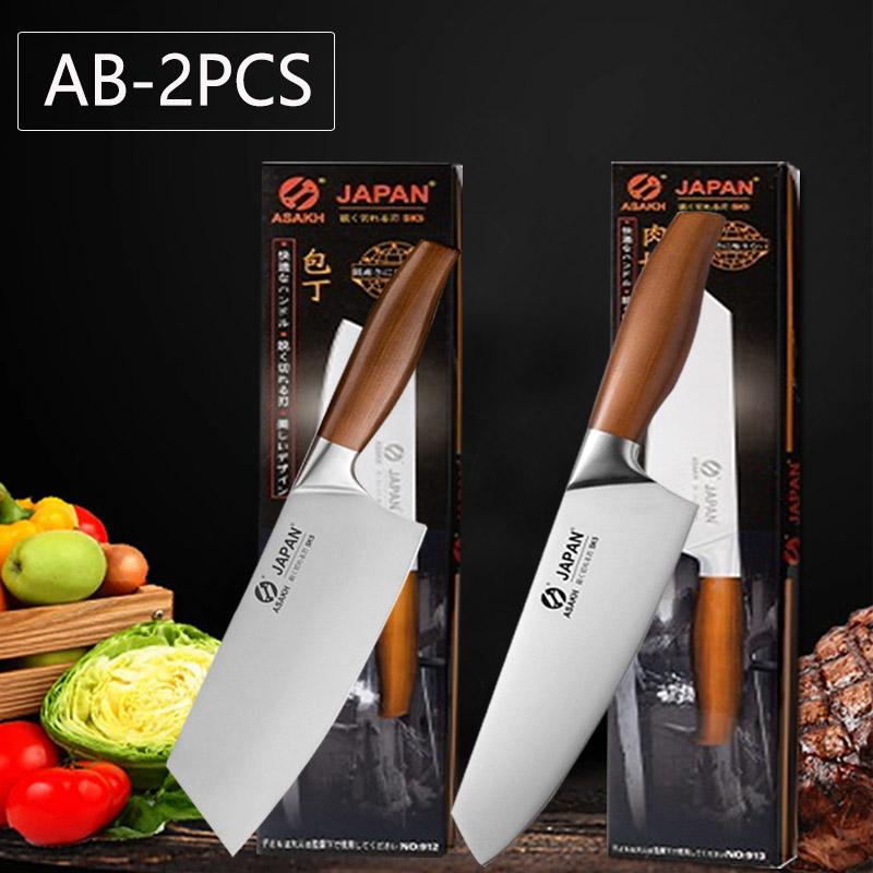 WXCOO Professional Japanese Kitchen Knife Fruit Peeler Utility Knife Stainless Steel Fish Fillet Knife Meat Cleaver Cooking Tool