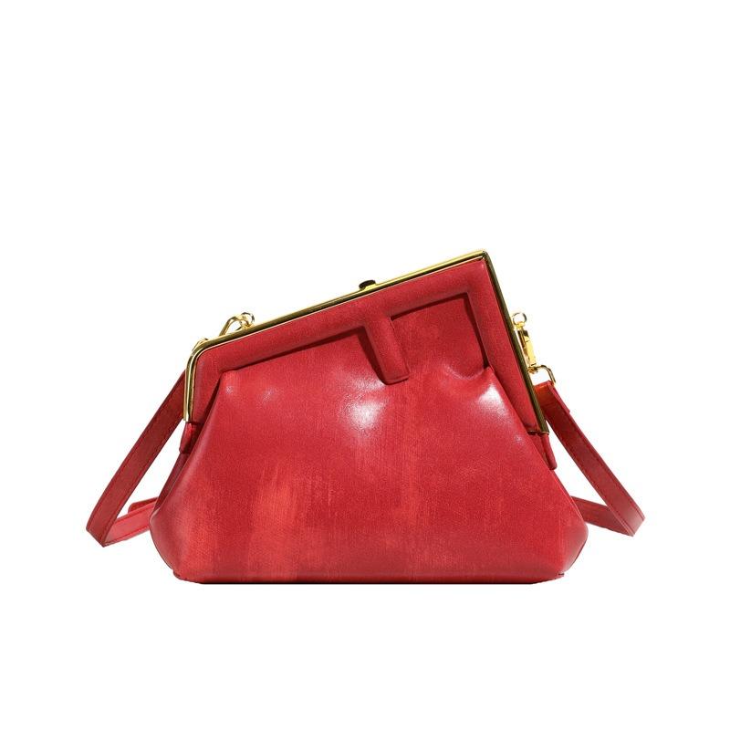 

Сумка-месенджер на кліпсі, проста сумка з характером, жіноча сумка, нішевий дизайн, висококласна жіноча сумка-месенджер на плече для поїздок на роботу червоний