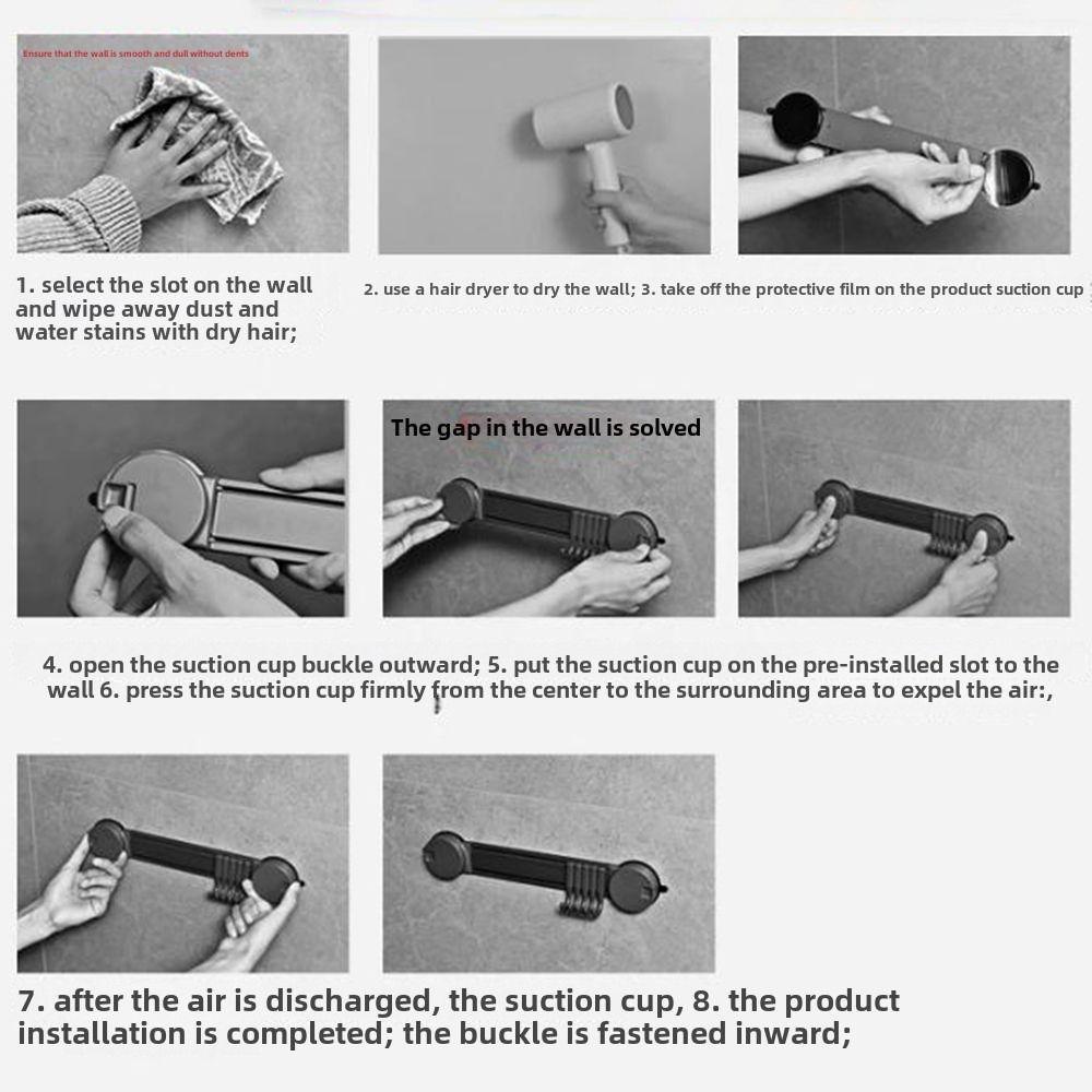 4/5/6 Hooks Vacuum Adsorption Hooks Simple Door Hanging Clothes Hook Robe Coat Hangers Bathroom