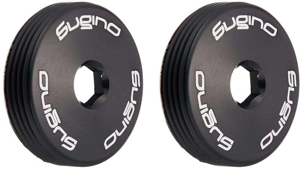 Sugino Engineering Bicycle CNS Alloy Dust Cap Aluminum Cap (Pair), Black