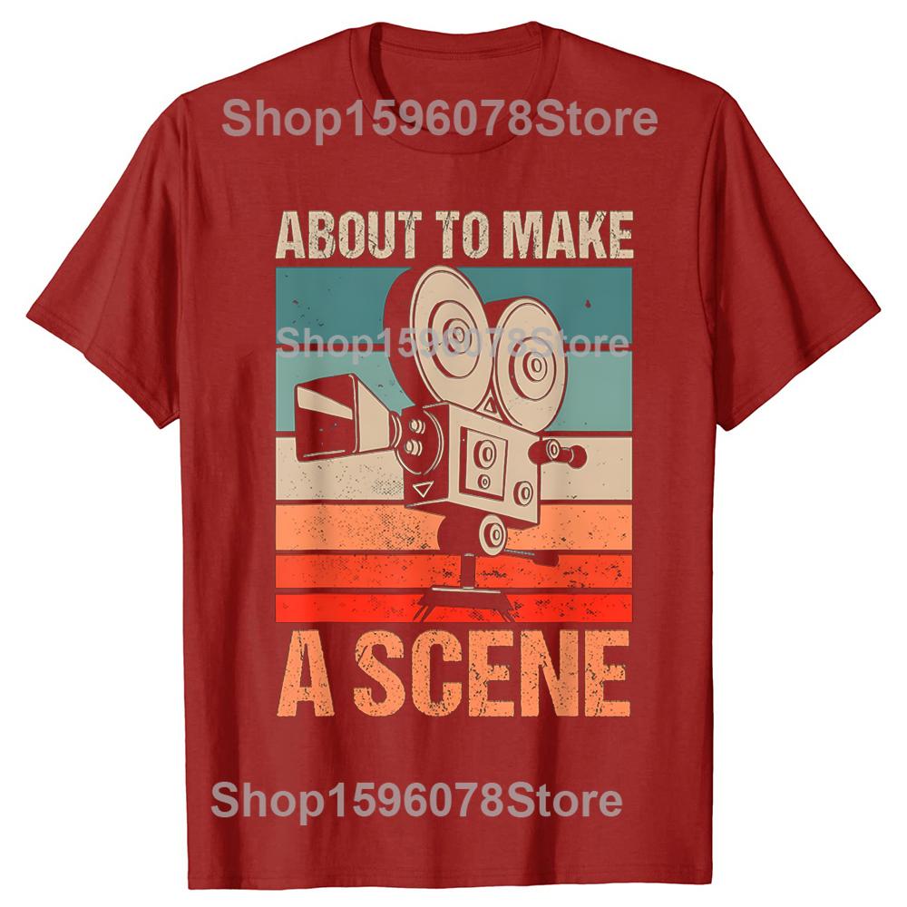 Film Writer Movie Maker Cinematographer Editor TShirt Men Clothing Fashion T Shirts Cotton Short Sleeve Oversized Tshirt Tops S