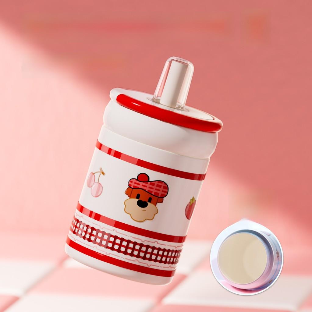 Ceramic Insulated Travel Mug Straw For Women And Students