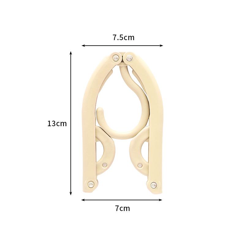 Foldable Clothes Hanger Anti Slip Clips Compact Space Saver Rack for Travel Camping Home Student Dorm