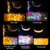 Solar 8 mode LED camping light belt, 10M length back magnetic hook outdoor waterproof tent decorative light string