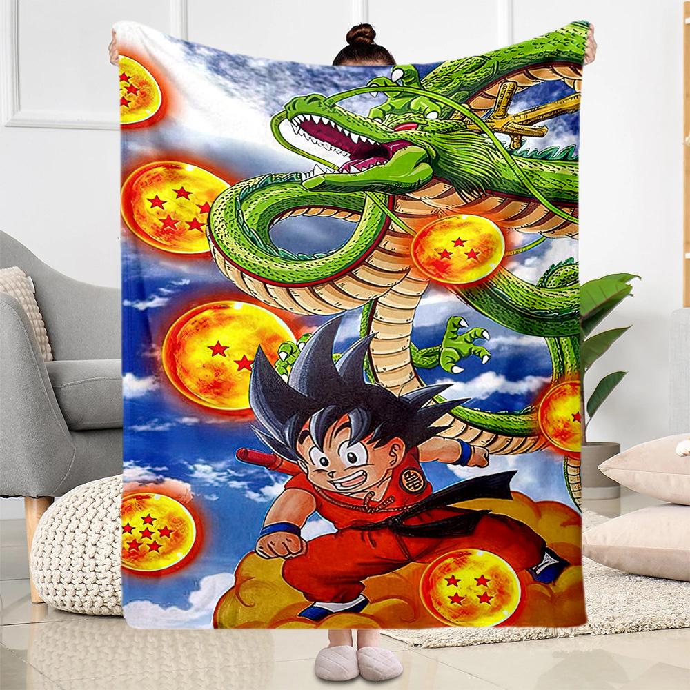 Dragon Ball Characters Blankets Are Suitable for Living Rooms,making Them an Ideal Choice for Outdoor Travel and Gifts.