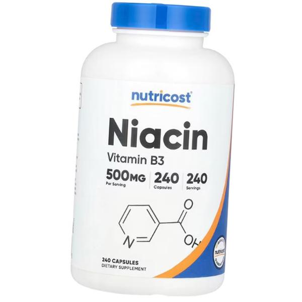 

Vitamin B3, Nicotinic acid, Niacin 500, Nutricost (36647073) 240caps
